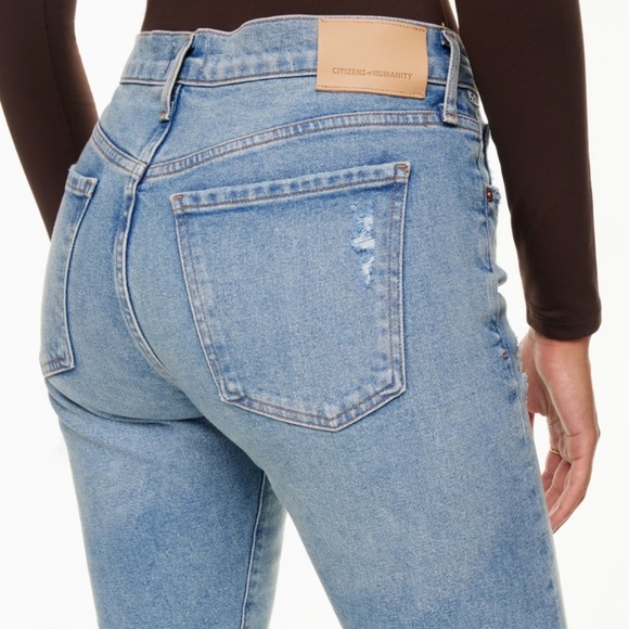 NWT COH Emerson Jeans Cigarette Light wash Blue Mobwife Rockstar Girlfriend 30 - Picture 3 of 13